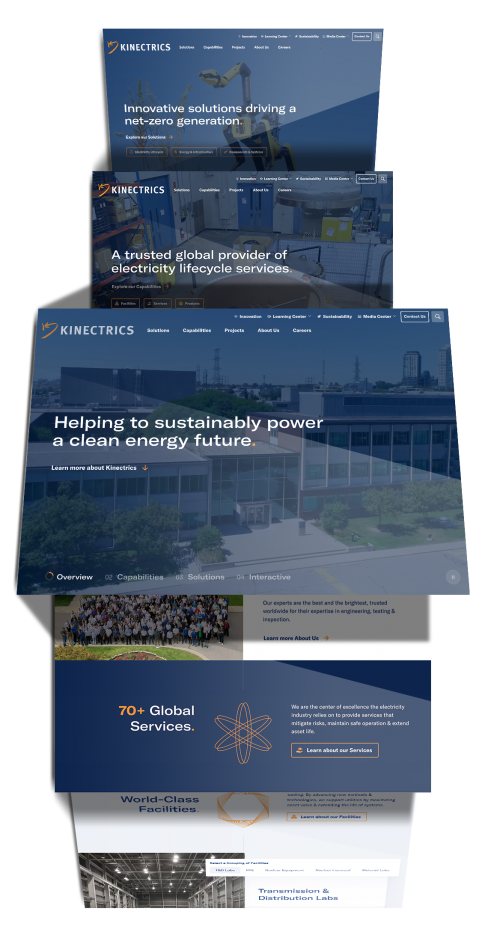 Kinectrics Website image
