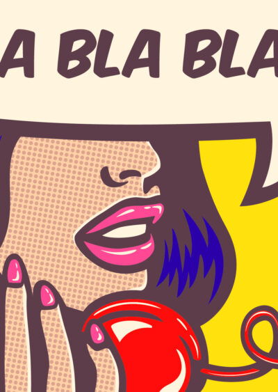 pop-art of woman on the phone