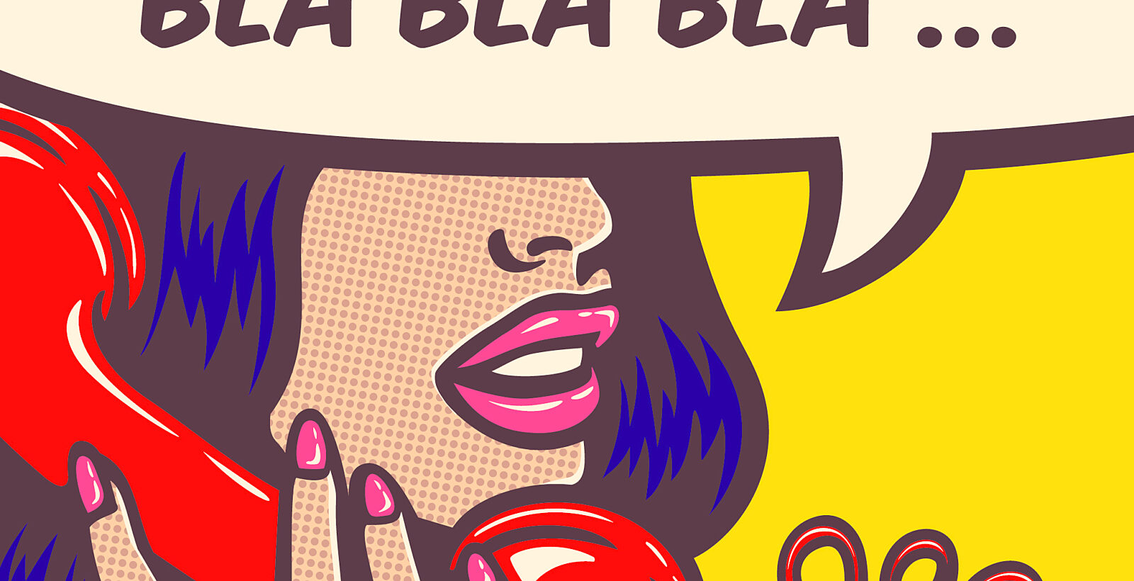 pop-art of woman on the phone